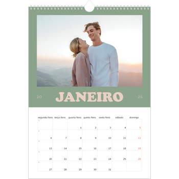 Calendário fotográfico A3 — Molduras retro