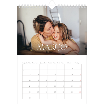 Calendário fotográfico A4 — Doze meses grandes [Março]