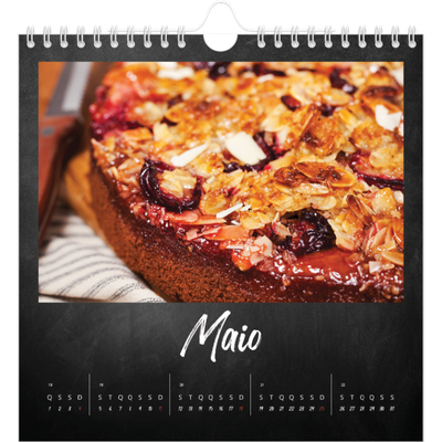 Calendário quadrado — Estilo de quadro-negro [capa]