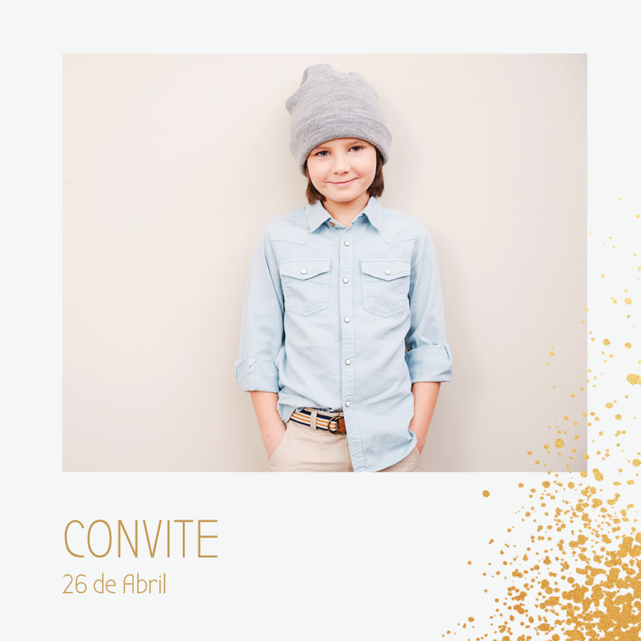 Convites — Salpico de ouro