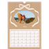 Calendário A3 — Papel kraft e laço [capa]