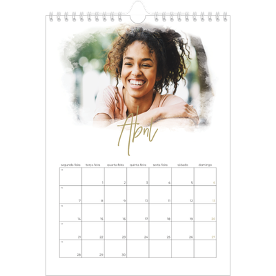 Calendário fotográfico A4 — Efeitos fotográficos [Abril]