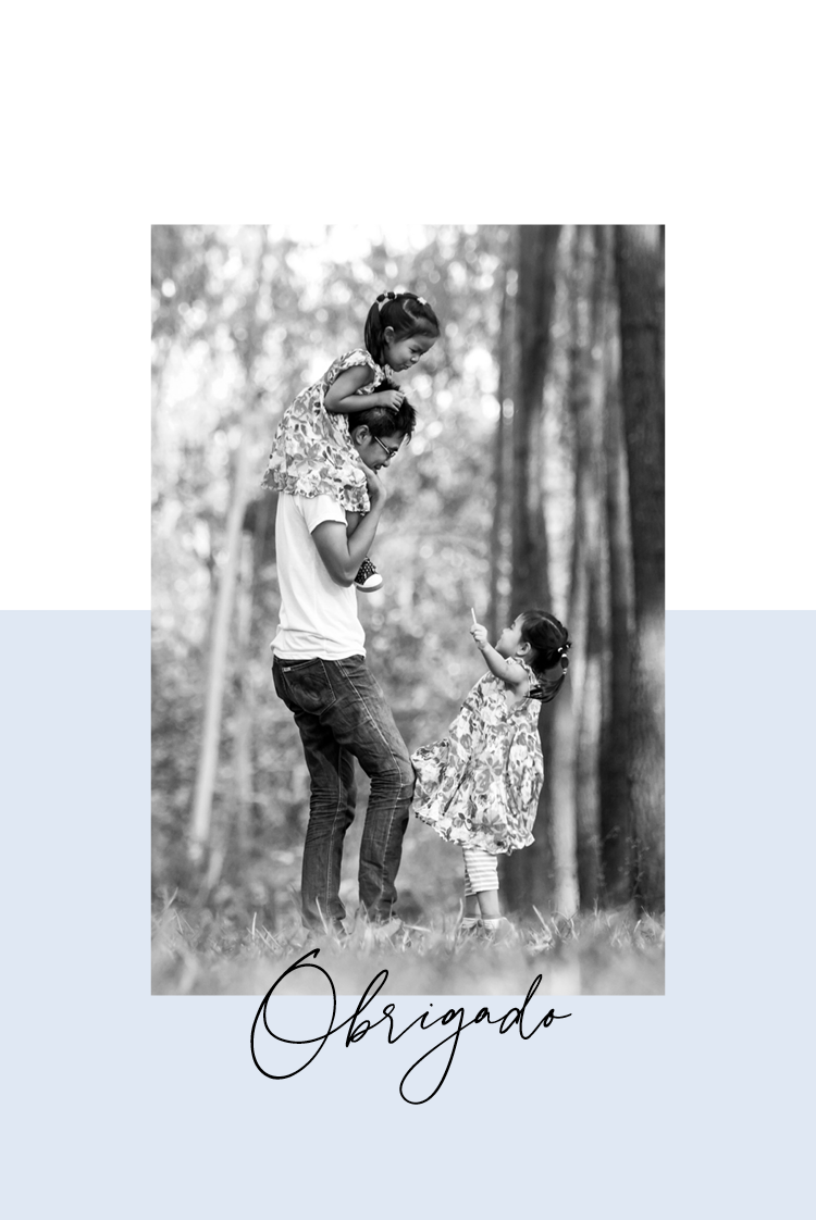 Cartões de agradecimento — Azul obrigado