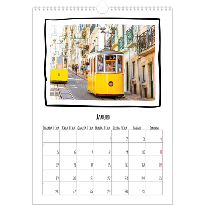 Calendário A3 — Momentos de álbum de recortes [Janeiro]