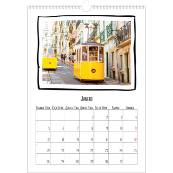 Calendário fotográfico A3 — Momentos de álbum de recortes