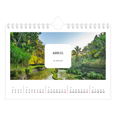 Calendário A5 horizontal — A história completa [Abril]