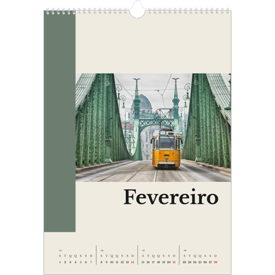 Calendário A3 — Vistas do mundo [Fevereiro]