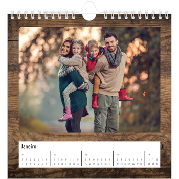 Calendário fotográfico quadrado — Madeira