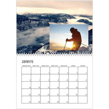 Calendário fotográfico duplo A4 — Regresso à natureza