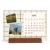 Calendário de mesa com suporte em madeira - horizontal  — Padrões retro [Abril]