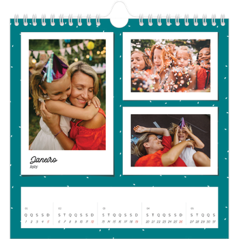 Calendário fotográfico quadrado — Fotografias coloridas