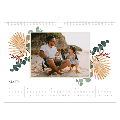 Calendário A4 horizontal — Boho [capa]