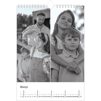 Calendário fotográfico A4 — Foco [Março]