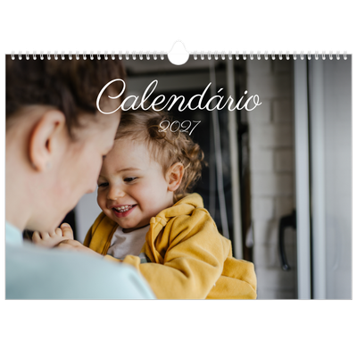 Calendário A3 Horizontal — Mês escrito à mão [capa]