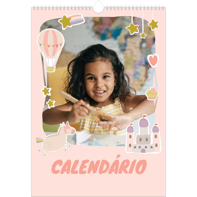 Calendário A3 — Unicórnio arco-íris [capa]