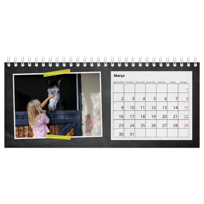 Calendários de mesa — Fita adesiva para trabalhos manuais [Março]