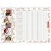 Calendário de família horizontal A3 — Planificador Rústico - Familia de 5 [Janeiro]