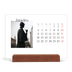 Calendário de mesa com suporte em madeira - horizontal  — O meu diário de viagem [Janeiro]