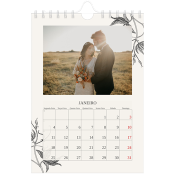 Calendário A5 — Tinta e hera