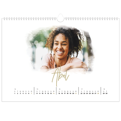 Calendário A3 Horizontal — Efeitos fotográficos [Abril]