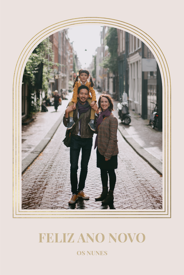 Cartões — Arco dourado