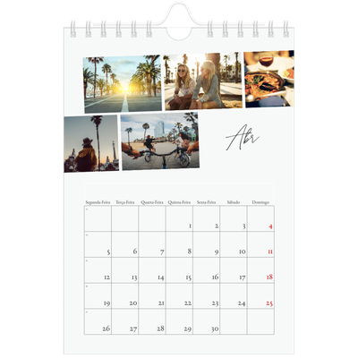 Calendário A5 — Férias na cidade [Abril]