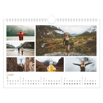 Calendário de Fotografias A4 Paisagem — Texto para rabiscar
