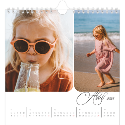 Calendário quadrado — Instantâneos e escrita [Abril]