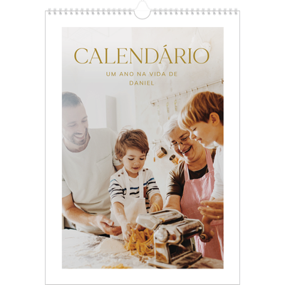 Calendário A3 — Texto dourado grande [capa]