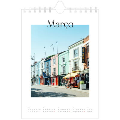 Calendário A5 — O meu diário de viagem [Março]