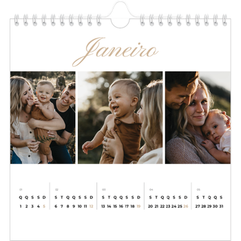 Calendário fotográfico quadrado — Caixas de tiras fotográficas