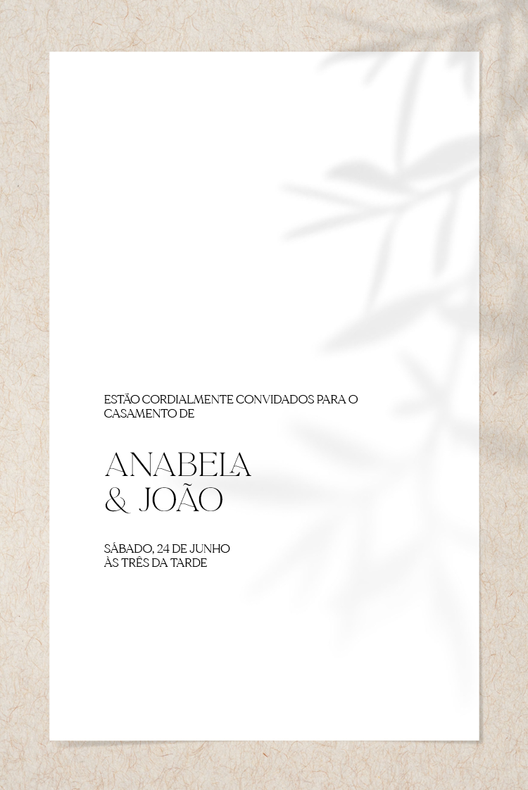 Convites — Sombras de folhas