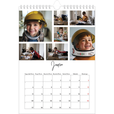 Calendário fotográfico A4 — Arranjos fotográficos [Janeiro]