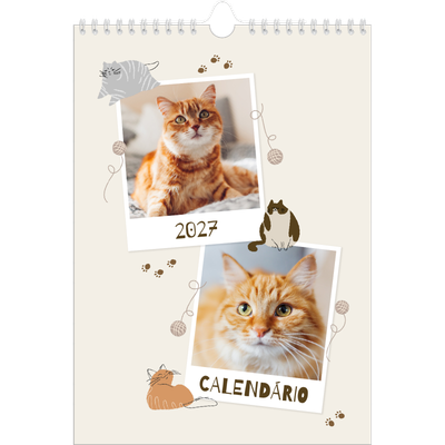 Calendário fotográfico A4 — Gatinho brincalhão [capa]