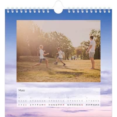 Calendário quadrado — Paisagem de nuvens [capa]