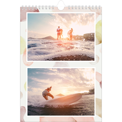 Calendário fotográfico A4 — Manchas de aquarela [capa]