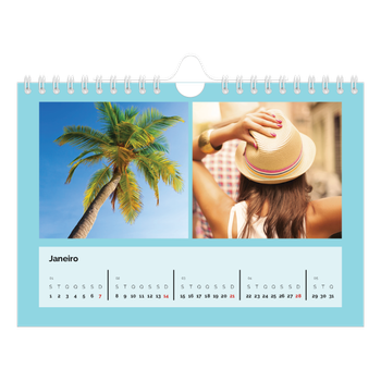 Calendário de Fotografias A5 Paisagem — Brilhante e arrojado