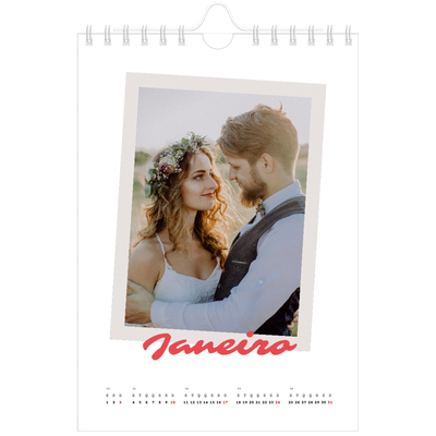 Calendário A5 — Assinado a carmim [Janeiro]