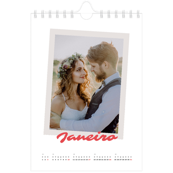 Calendário A5 — Assinado a carmim