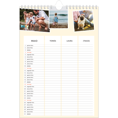 Agenda familiar A4 — Planificador moderno - Familia de 3 [capa]