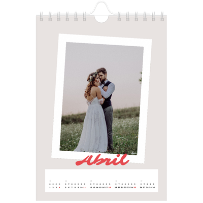 Calendário A5 — Assinado a carmim [Abril]