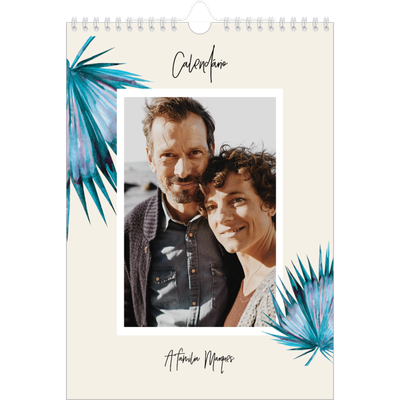 Calendário fotográfico A4 — Flores pintadas [capa]