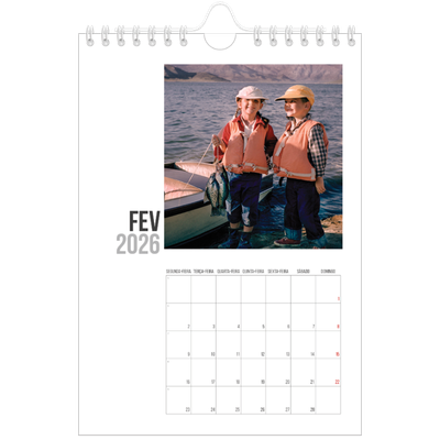 Calendário A5 — Texto abreviado [Fevereiro]