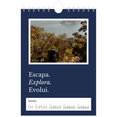 Calendário A5 — Terra editorial [Janeiro]