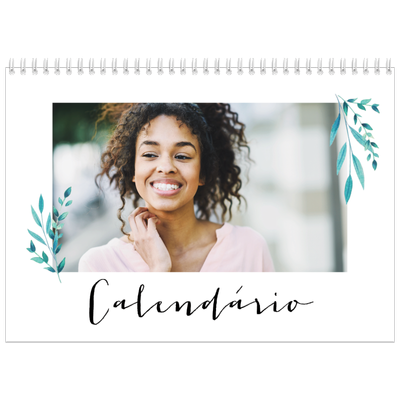 Calendário A4 duplo — Ilustrações de flores [capa]