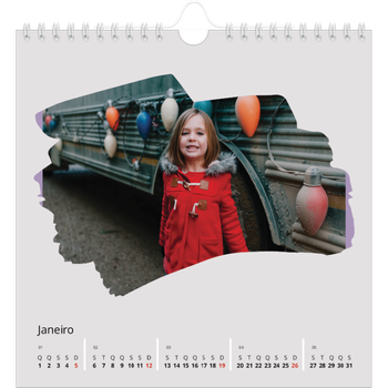 Calendário fotográfico quadrado — Fotografias com pincel
