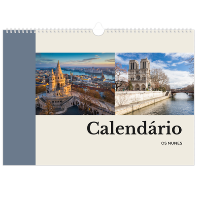 Calendário A3 Horizontal — Vistas do mundo [capa]