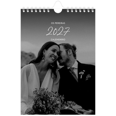Calendário A5 — Escrita elegante [capa]