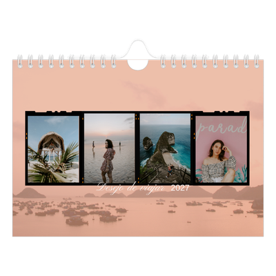 Calendário A5 horizontal — Aventura e desejo de viajar [capa]