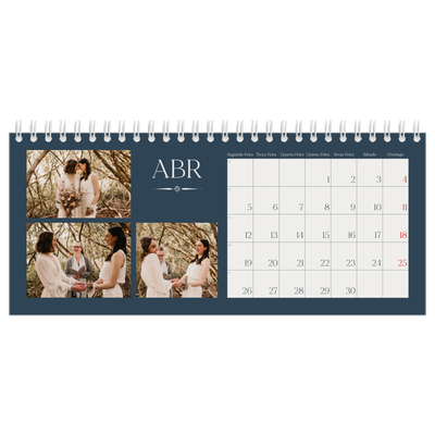 Calendários de mesa — Ardósia e serifas [Abril]